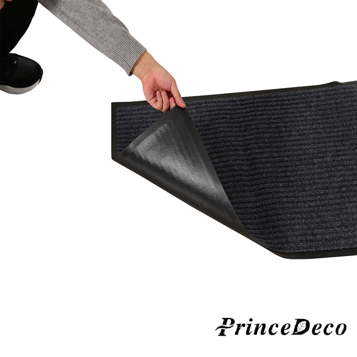 PrinceDeco Multi-Purpose Recycled Rubber Floor Mat for Indoor or Outdoor Use, Utility Mat for Entryway, Tool Bench, Garage,and Door Mat-Floor mats made of rubber