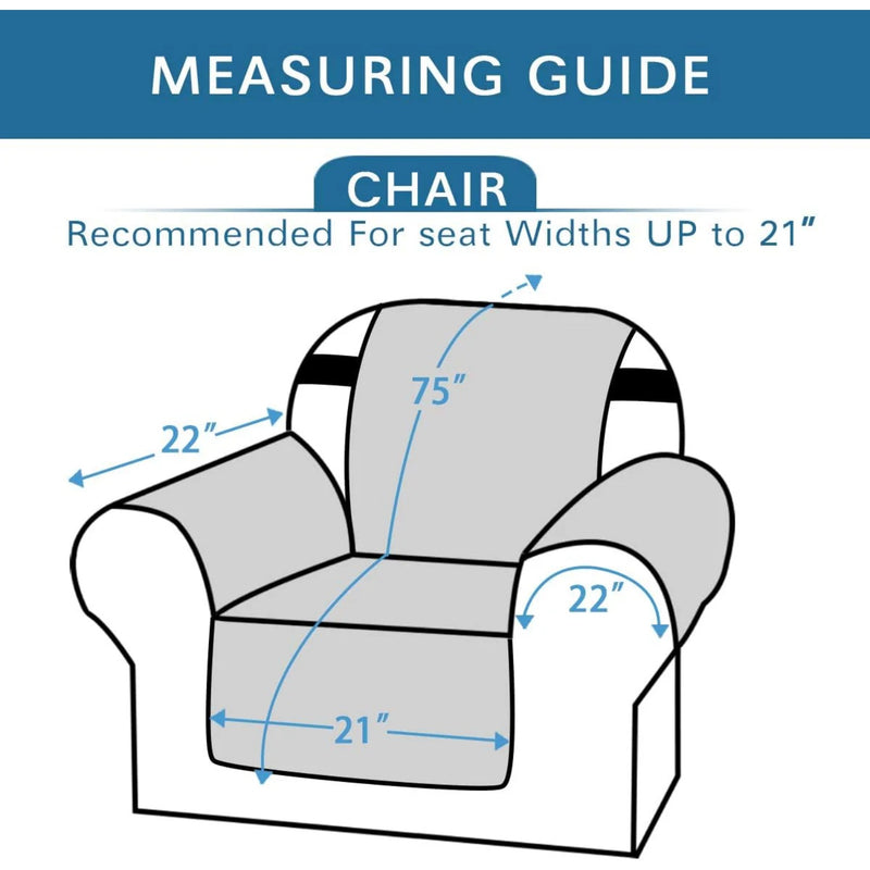 Reversible Chair Covers Water Repellent Chair Slipcover for Dogs Pets Furniture Protector