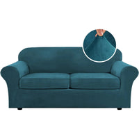 Modern Velvet Plush High Stretch Sofa Slipcover