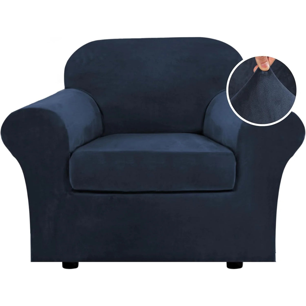 Modern Velvet Plush High Stretch Sofa Slipcover