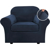 Modern Velvet Plush High Stretch Sofa Slipcover