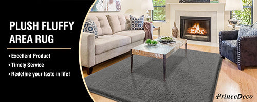 Prince Deco Area Rug Super Soft Faux Fur Rugs Carpets Furry Kids Room Nursery Rug Bedroom Living Room Carpet High Pile Throw Rug Shag Plush Rug for Dorm Room Teen Room Decor