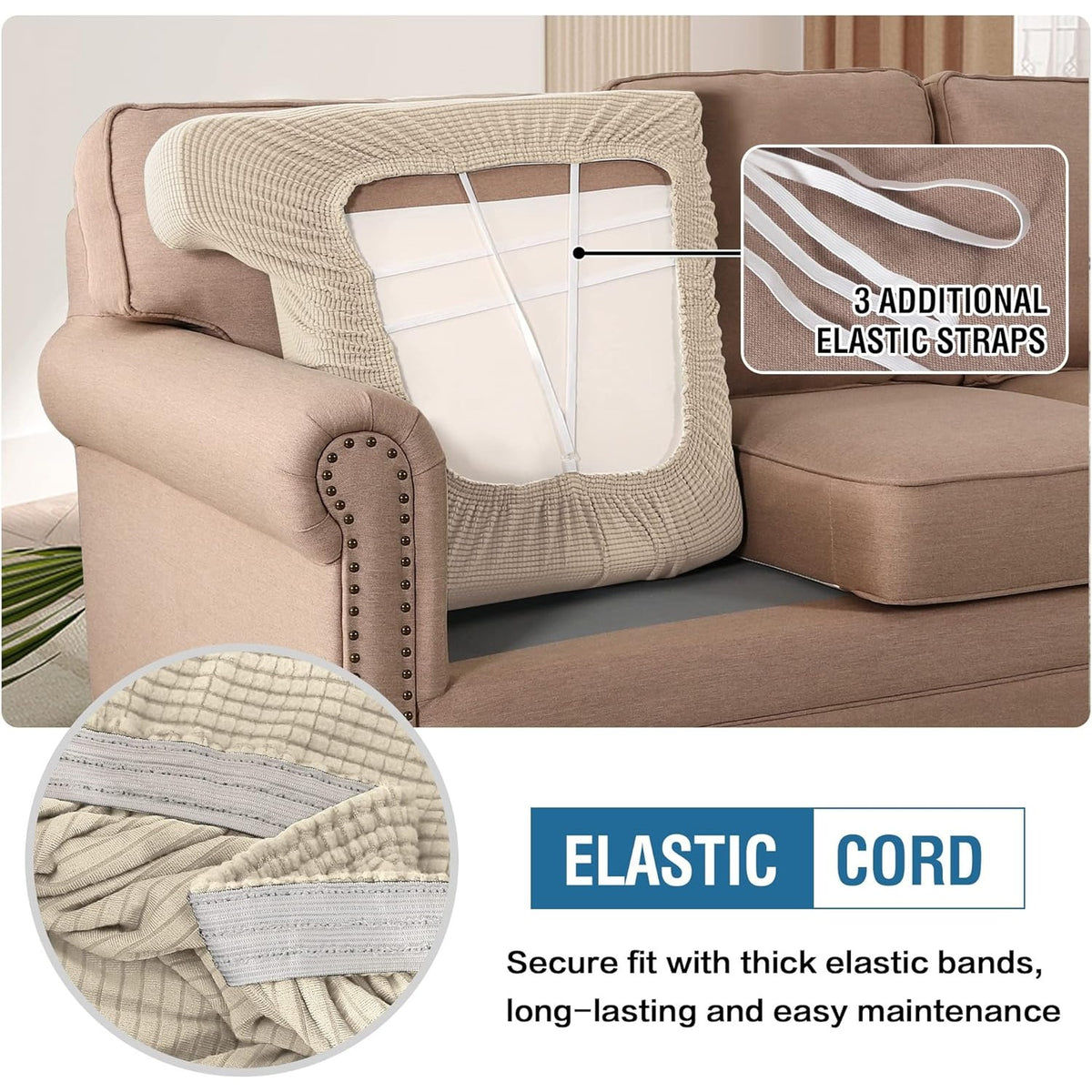 Stretch T Cushion Sofa Slipcovers Individually Sofa Cushion Covers Jacquard Fabric