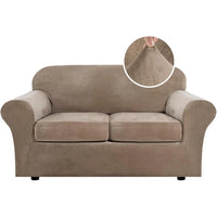 Modern Velvet Plush High Stretch Sofa Slipcover