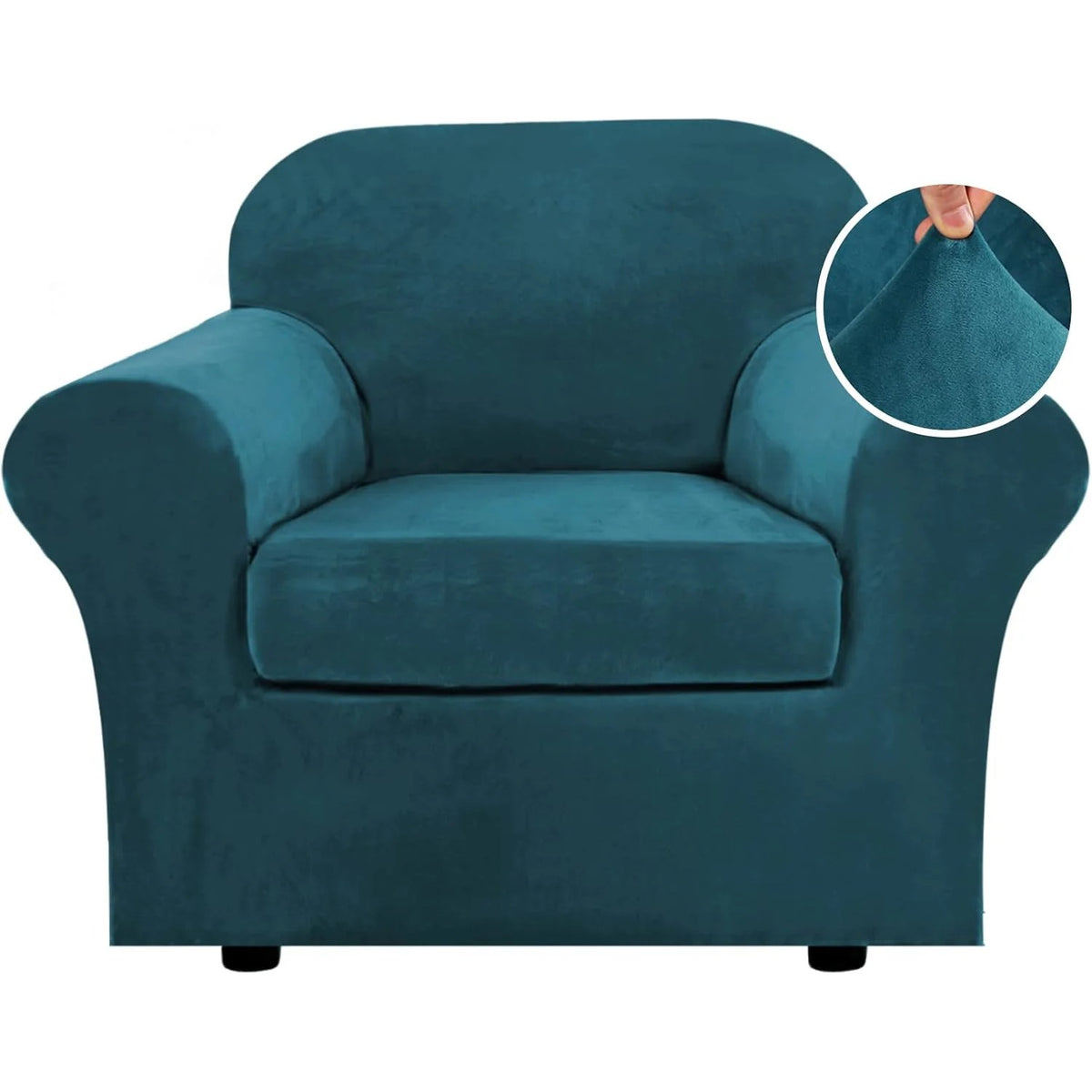 Modern Velvet Plush High Stretch Sofa Slipcover