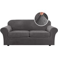 Modern Velvet Plush High Stretch Sofa Slipcover