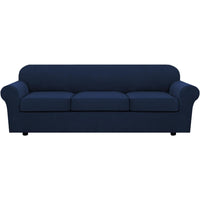 4 Piece Stretch Couch Covers for Cushion Couch Sofa Furniture Slipcovers