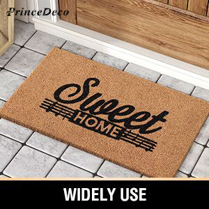 Prince Deco Doormats for Outside Entry | Natural Coco Coir Mats for Front Door | Premium Durable Outside Door Mats Heavy-Duty with Rubber Backing, Easily Captures Moisture/Dirt, 16" x 24"