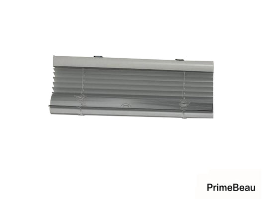 PrimeBeau Slatted Indoor Blinds Faux Wood Blinds with Classic Valance, Cordless, Room Darkening Shade for Windows and Doors