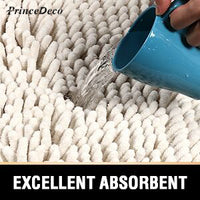 Prince Deco Bathroom Rugs Bath Mats for Bathroom Non Slip Chenille Bathroom Runner Rug Extra Soft and Absorbent Shaggy Rugs Washable Dry Fast Plush Area Carpet Mats for Bath Room