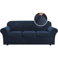 Modern Velvet Plush High Stretch Sofa Slipcover