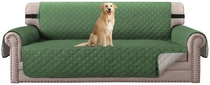 H.VERSAILTEX Sofa Protector for Dogs/Cats/Pets Sofa Slipcover Quilted Furniture Protector with Non Slip Elastic Strap Water Resistant Sofa Covers Couch Covers Seat Width: