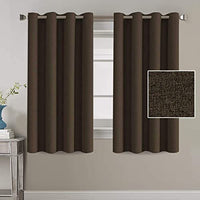 H.VERSAILTEX Linen Blackout Curtains 96 Inches Long for Bedroom/Living Room Thermal Insulated Grommet Curtain Drapes Primitive Textured Linen Burlap Effect Window Draperies 2 Panels - Light Taupe