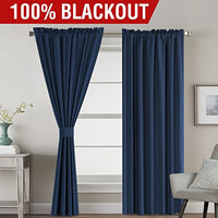 H.VERSAILTEX 100% Blackout Curtain Panels 96 Inches Long Thermal Insulated Blackout Lined Curtains for Bedroom Two Layers Full Light Blocking Drapes for Living Room, 2 Panels, Hunter Green