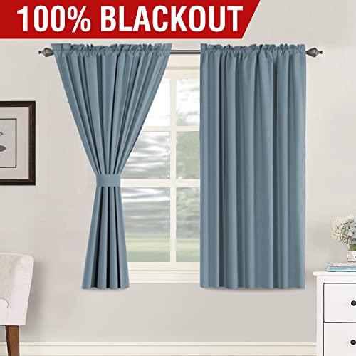 H.VERSAILTEX 100% Blackout Curtain Panels 96 Inches Long Thermal Insulated Blackout Lined Curtains for Bedroom Two Layers Full Light Blocking Drapes for Living Room, 2 Panels, Hunter Green