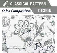 Turquoize Blackout Curtains 2 Panels Set Floral Print Drapes for Bedroom Thermal Insulated Grommet Window Curtain for Living Room(52"x 108",Antique Green Floral)