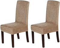 H.VERSAILTEX Velvet Dining Chair Covers Stretch Parson Chair Slipcovers, Set of 2