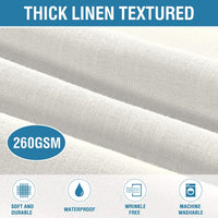 Linen Textured Table Cloths Premium Solid Tablecloth Spill-Proof Waterproof Table Cover