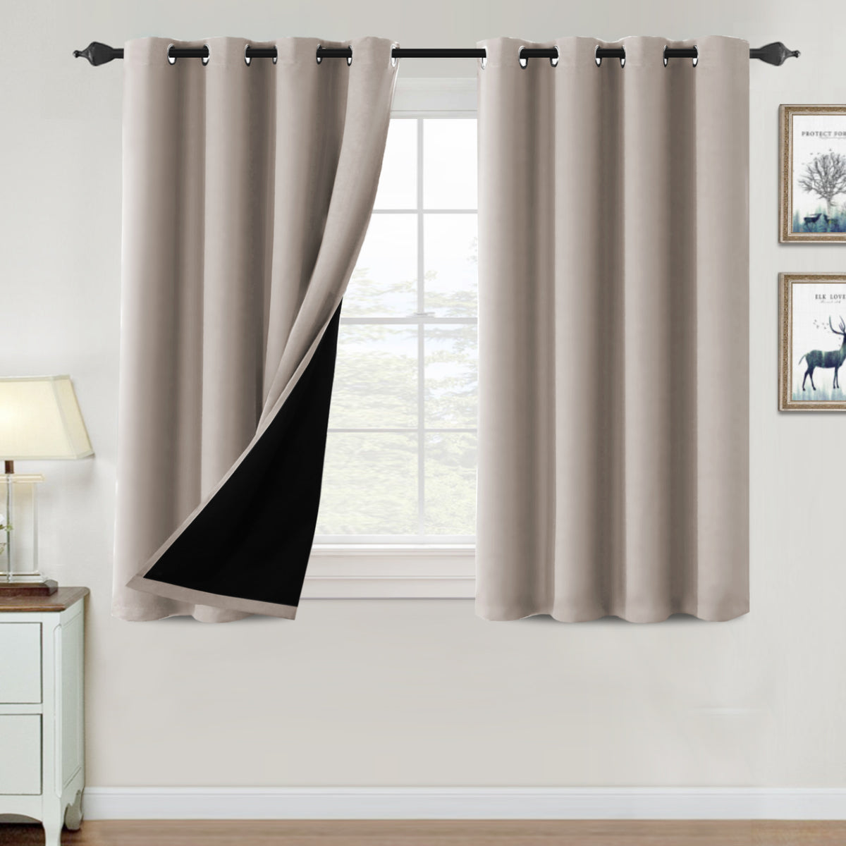 ✨special discount✨100% Blackout Thermal Insulated Blackout Curtains for Bedroom