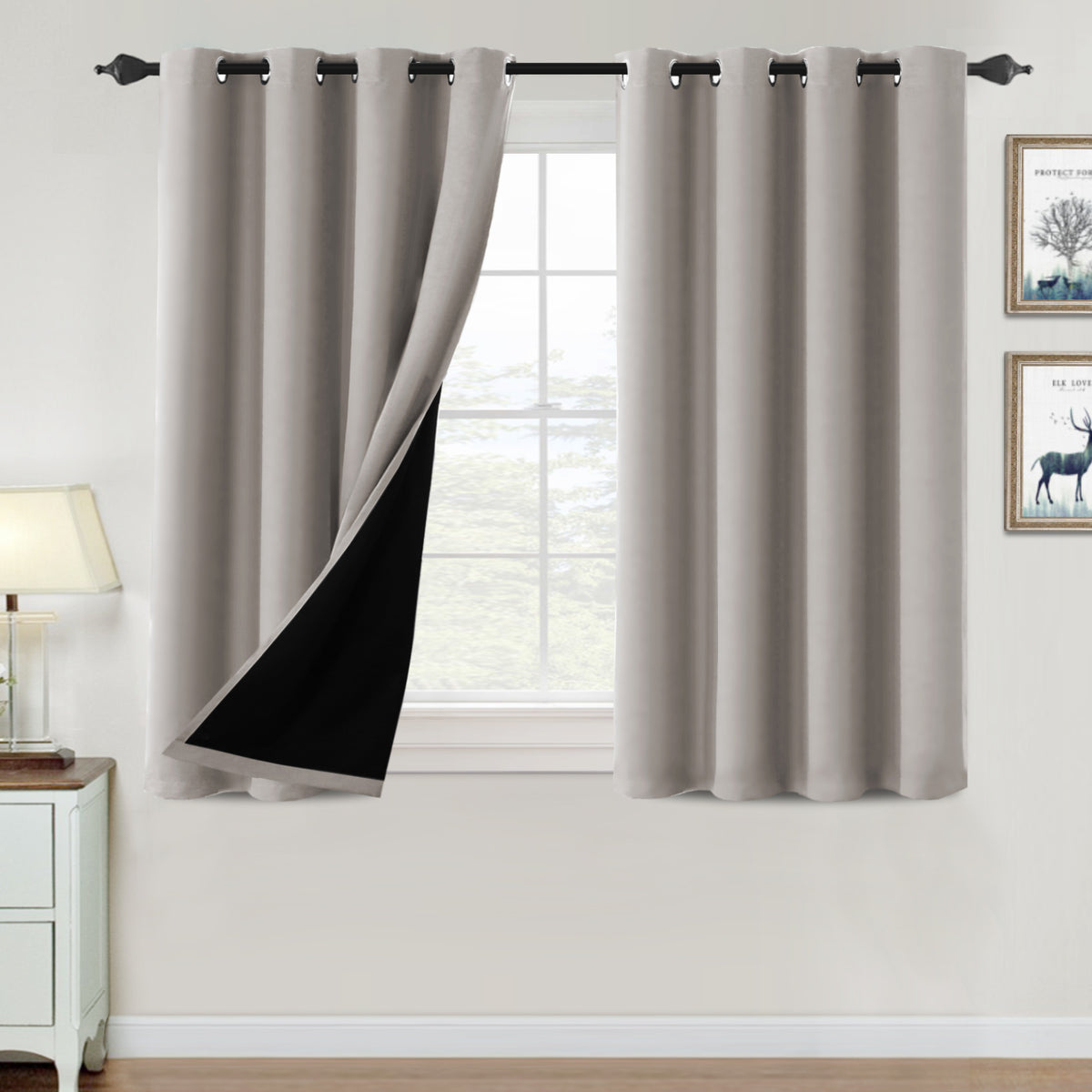 ✨special discount✨100% Blackout Thermal Insulated Blackout Curtains for Bedroom