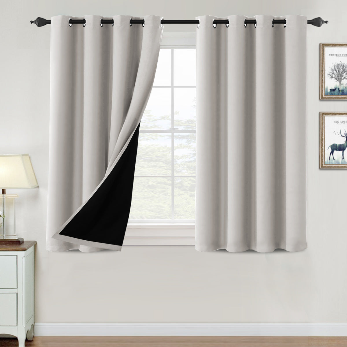 ✨special discount✨100% Blackout Thermal Insulated Blackout Curtains for Bedroom