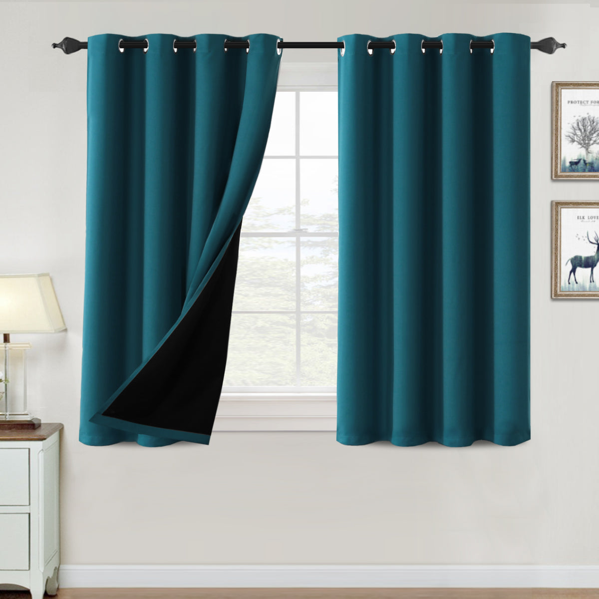 ✨special discount✨100% Blackout Thermal Insulated Blackout Curtains for Bedroom