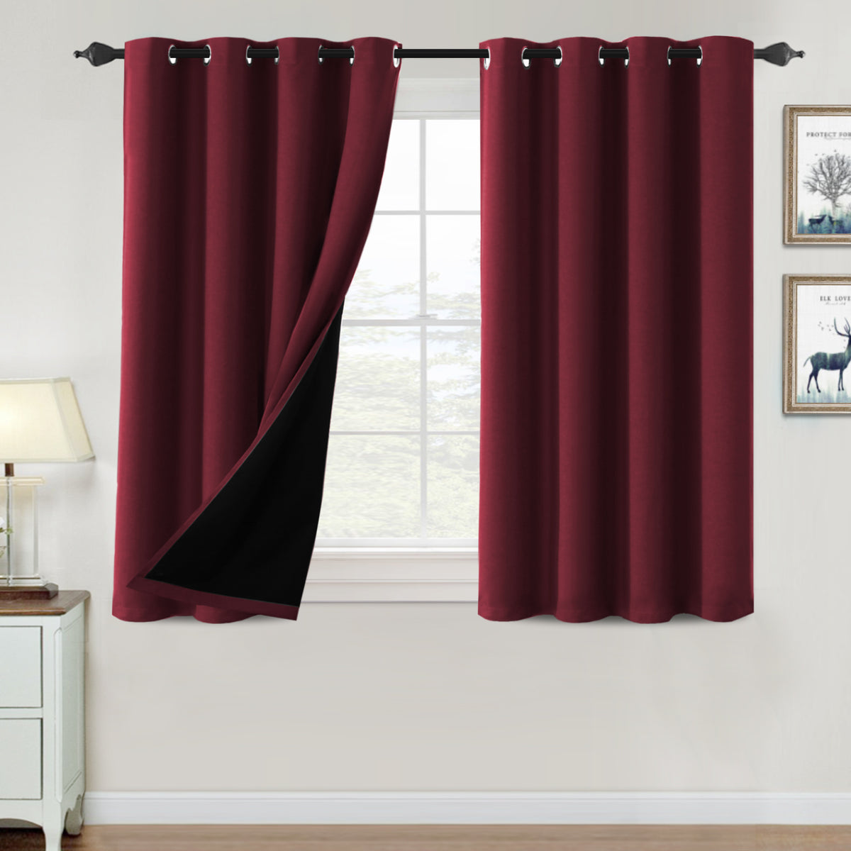 ✨special discount✨100% Blackout Thermal Insulated Blackout Curtains for Bedroom