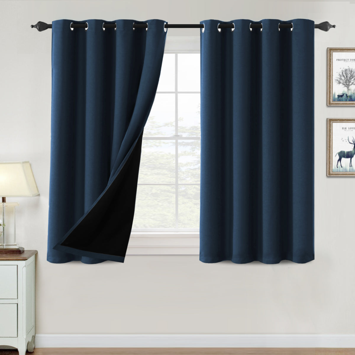 ✨special discount✨100% Blackout Thermal Insulated Blackout Curtains for Bedroom