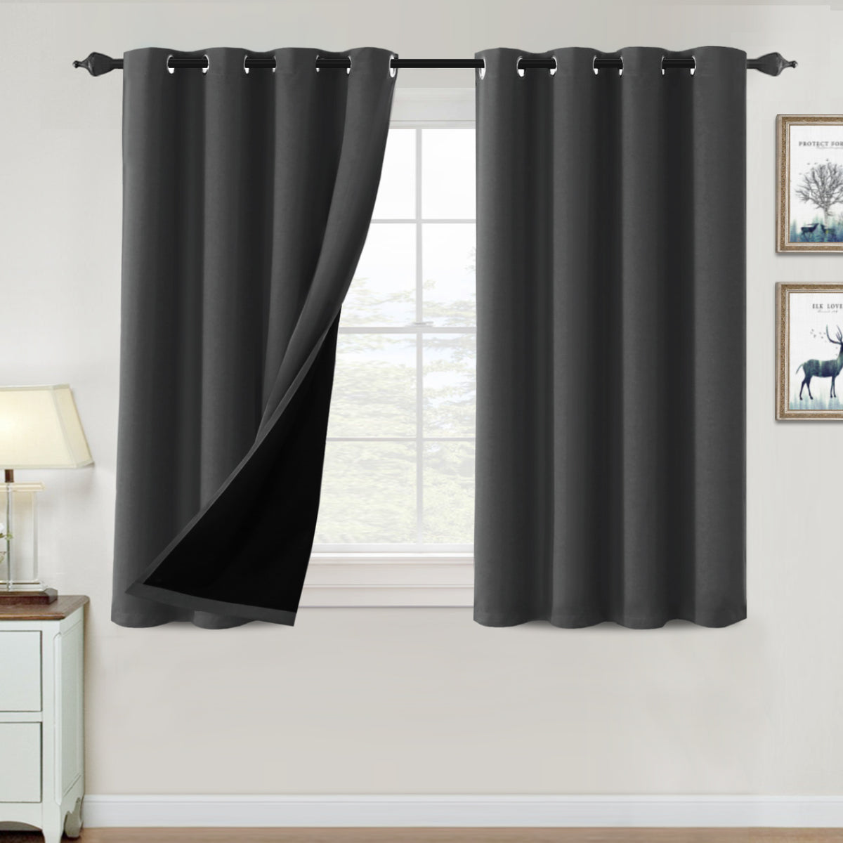 ✨special discount✨100% Blackout Thermal Insulated Blackout Curtains for Bedroom