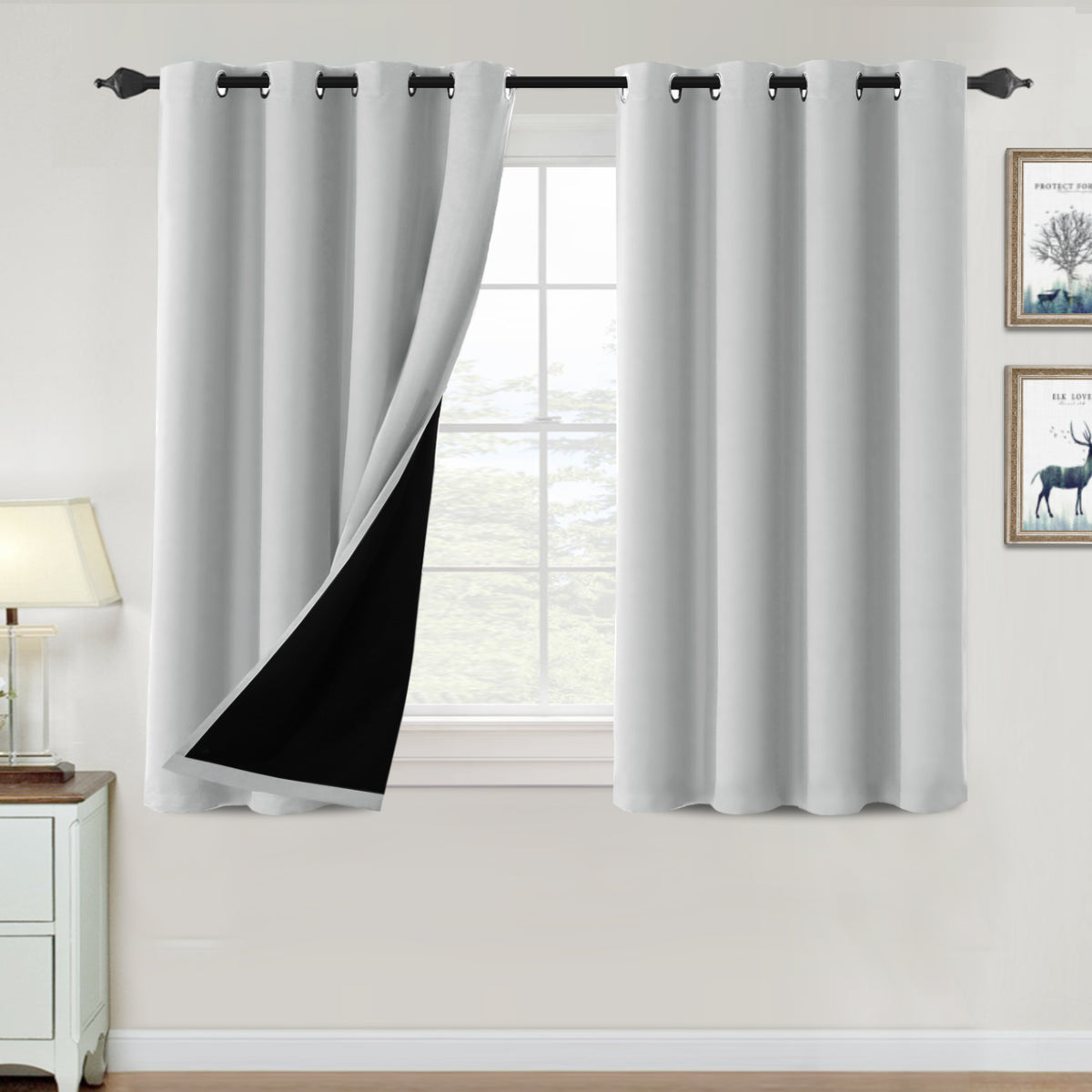 ✨special discount✨100% Blackout Thermal Insulated Blackout Curtains for Bedroom