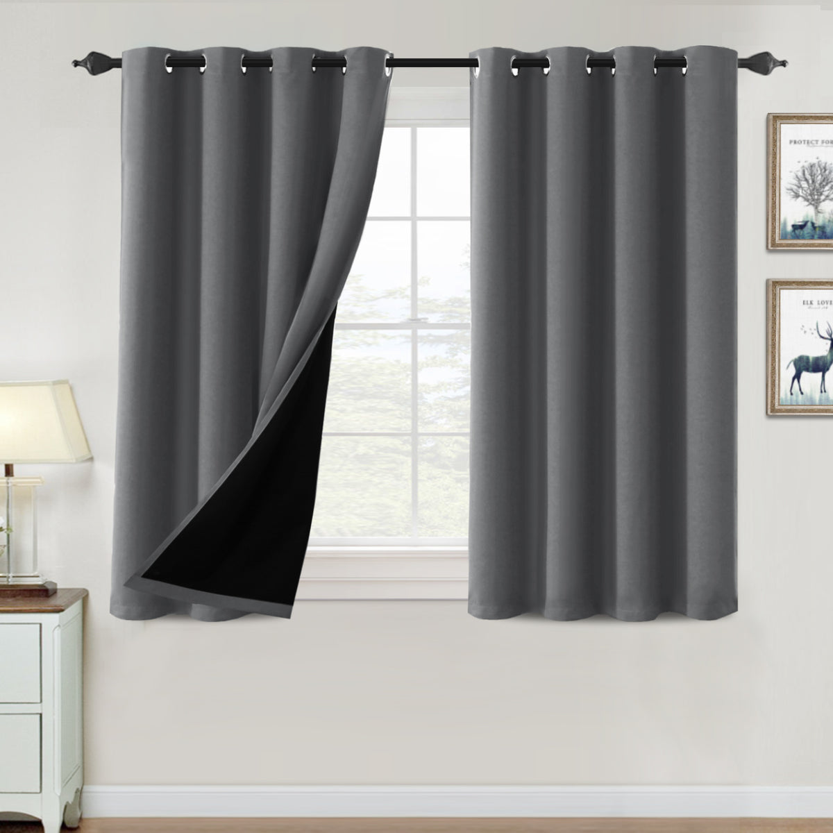 ✨special discount✨100% Blackout Thermal Insulated Blackout Curtains for Bedroom