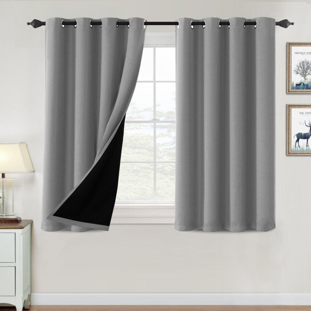✨special discount✨100% Blackout Thermal Insulated Blackout Curtains for Bedroom
