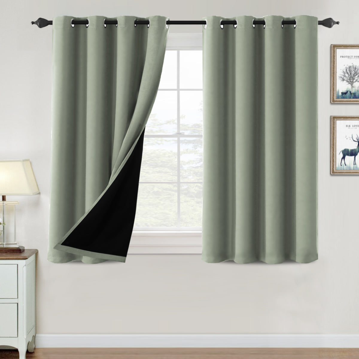 ✨special discount✨100% Blackout Thermal Insulated Blackout Curtains for Bedroom