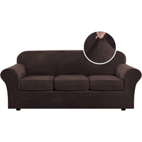 Modern Velvet Plush High Stretch Sofa Slipcover