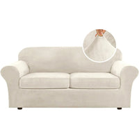 Modern Velvet Plush High Stretch Sofa Slipcover