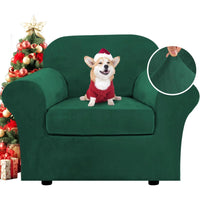Modern Velvet Plush High Stretch Sofa Slipcover