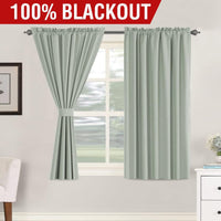 H.VERSAILTEX 100% Blackout Curtains Full Light Blocking Curtain Draperies with Soft White Coating for Bedroom Living Room Thermal Insulated Window Treatment Set of 2 Panels