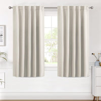 2 pcs H.VERSAILTEX Blackout Curtains Thermal Insulated Window Treatment Panels Room Darkening Blackout Drapes for Living Room Back Tab/Rod Pocket Bedroom Draperies