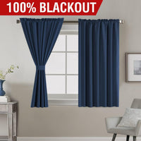 H.VERSAILTEX 100% Blackout Curtains Full Light Blocking Curtain Draperies with Soft White Coating for Bedroom Living Room Thermal Insulated Window Treatment Set of 2 Panels