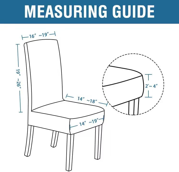 H.VERSAILTEX Velvet Dining Chair Covers Stretch Parson Chair Slipcovers, Set of 2