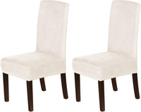 H.VERSAILTEX Velvet Dining Chair Covers Stretch Parson Chair Slipcovers, Set of 2