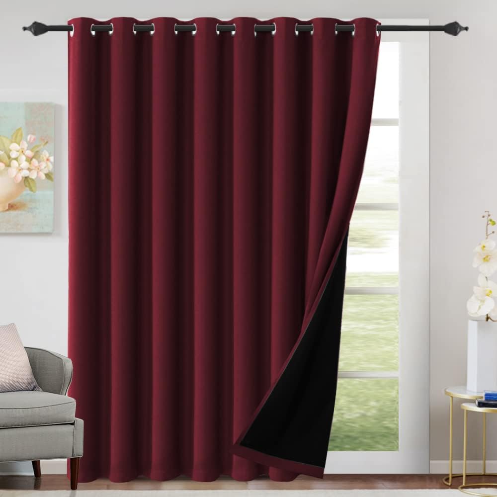 H.VERSAILTEX 100% Black Out Curtains for Bedroom inch Long Blackout Curtains for Living Room, Short Curtains for Windows, Energy Efficiency Curtain Drape Grommet 1 Panel