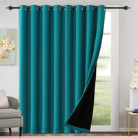 H.VERSAILTEX 100% Black Out Curtains for Bedroom inch Long Blackout Curtains for Living Room, Short Curtains for Windows, Energy Efficiency Curtain Drape Grommet 1 Panel