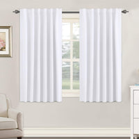 2 pcs H.VERSAILTEX Blackout Curtains Thermal Insulated Window Treatment Panels Room Darkening Blackout Drapes for Living Room Back Tab/Rod Pocket Bedroom Draperies