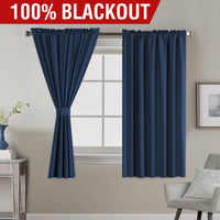 H.VERSAILTEX 100% Blackout Curtains Full Light Blocking Curtain Draperies with Soft White Coating for Bedroom Living Room Thermal Insulated Window Treatment Set of 2 Panels