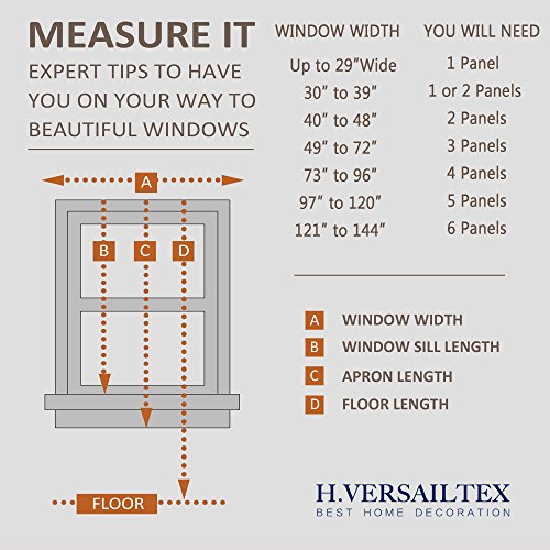 H.VERSAILTEX White Curtains for Bedroom, Back Tab/Rod Pocket Thermal Insulated Room Darkening Window White Drapes for Bedroom/Living Room - 52x63 Inches - 2 Panels, Greyish White