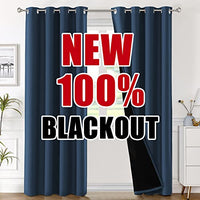 H.VERSAILTEX 100% Blackout Curtain Panels 96 Inches Long Thermal Insulated Blackout Lined Curtains for Bedroom Two Layers Full Light Blocking Drapes for Living Room, 2 Panels, Hunter Green