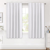 2 pcs H.VERSAILTEX Blackout Curtains Thermal Insulated Window Treatment Panels Room Darkening Blackout Drapes for Living Room Back Tab/Rod Pocket Bedroom Draperies