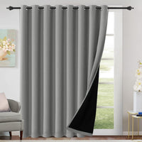 H.VERSAILTEX 100% Black Out Curtains for Bedroom inch Long Blackout Curtains for Living Room, Short Curtains for Windows, Energy Efficiency Curtain Drape Grommet 1 Panel