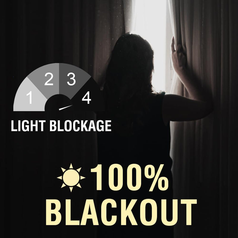 H.VERSAILTEX Elegant Full Coverage Linen 100% Blackout Drapes Heat Blocking Curtains Bedroom Curtain- Ideal for Undisturbed Sleep & Energy Efficiency, 52x84 Inch, Heather Pale Oak(Not Solid)